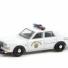 California Highway Patrol 1988 Dodge Diplomat Vehicle Pollution Enforcement Program, White - Greenlight 42970C/48 - 1/64 Scale Diecast Model Toy Car