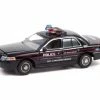 2001 Ford Crown Victoria Police Interceptor , Black - Greenlight 42970D - 1/64 Scale Diecast Car
