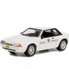 1993 Ford Mustang SSP Police, White - Greenlight 42990B/48 - 1/64 Scale Diecast Model Toy Car