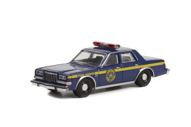 1985 Dodge Diplomat, Blue - Greenlight 43000A/48 - 1/64 Scale Diecast Model Toy Car