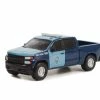 2021 Chevy Silverado, Blue - Greenlight 43000E/48 - 1/64 Scale Diecast Model Toy Car
