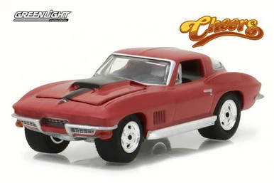 1967 Chevy Corvette Stingray, Cheers, Ruby Red - Greenlight 44770 - 1/64 Scale Diecast Model Toy Car 1 1967 Chevy Corvette Stingray, Cheers, Ruby Red - Greenlight 44770 - 1/64 Scale Diecast Model Toy Car