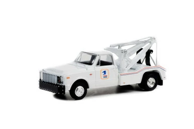 1968 Chevy C-30 Dually Wrecker, White - Greenlight 46090A/48 - 1/64 Scale Diecast Model Toy Car