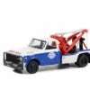 1969 Chevy C-30 Dually Wrecker, Blue & White - Greenlight 46090B - 1/64 Scale Diecast Car