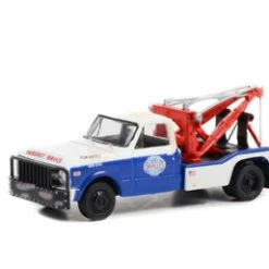 1969 Chevy C-30 Dually Wrecker, Blue & White - Greenlight 46090B - 1/64 Scale Diecast Car