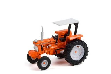 1989 Ford 6610 Tractor W/ Canopy, Orange - Greenlight 48060E/48 - 1/64 Scale Diecast Model Toy Car