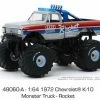 1972 Chevy K-100 Monster Truck, Kings Of Crunch - Rocket - Greenlight 49060A/48 - 1/64 Diecast Car