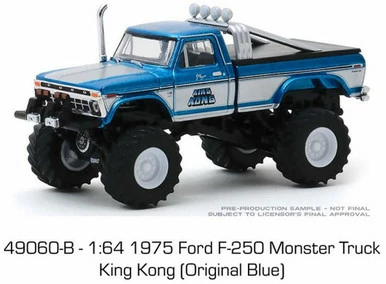 1975 Ford F-250 Monster Truck, Kings Of Crunch - King Kong - Greenlight 49060B - 1/64 Diecast Car