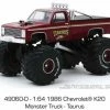1985 Chevy K20 Monster Truck, Kings Of Crunch - Taurus - Greenlight 49060D/48 - 1/64 Diecast Car