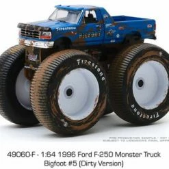 Greenlight 1996 Ford F-250 (Dirty Version), Bigfoot #5 - 49060F/48 - 1/64 Scale Diecast Model Toy Car