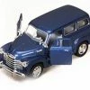 Kinsmart 1950 Chevy Suburban, Blue - 5006D - 1/36 Scale Diecast Model Toy Car (Brand New, But NOT IN BOX)