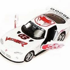 Dodge Viper Race Car #03, White - Kinsmart 5039DF - 1/36 Scale Diecast Model Toy Car (Brand New, But NOT IN BOX)