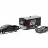 1967 Ford Mustang Eleanor Gone In Sixty W/ 2015 F-150 Car Hauler, Metallic Gray - Greenlight 51008 - 1/64 Scale Diecast Model Toy Car