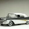 1958 Ford Fairlane 500 Closed Convertible, White And Raven Black - Sun Star 5286 - 1/18 Diecast Car