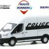 ModelToyCars 2019 Ford Transit Van Police, White And Black - Greenlight 53010D/48 - 1/64 Scale Diecast Car