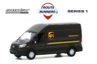2019 Ford Transit Van, UPS - Greenlight 53010E/48 - 1/64 Scale Diecast Model Toy Car