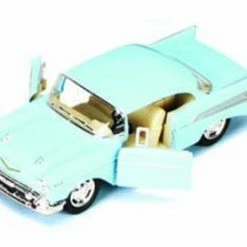 Kinsmart 1957 Chevy Bel Air, Blue - 5313D - 1/40 Scale Diecast Model Toy Car (Brand New, But NOT IN BOX)