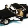 1957 Chevy Corvette, Black - Kinsmart 5316D - 1/34 Scale Diecast Car (Brand New, But NOT IN BOX)