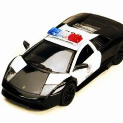 Lamborghini Murcielago LP640 Police, Black & White - Kinsmart 5317DP - 1/36 Scale Diecast Car