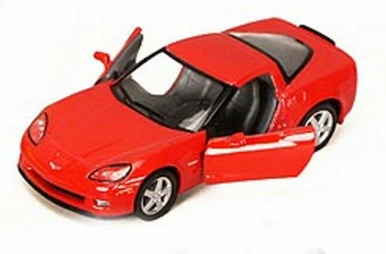2007 Chevy Corvette Z06, Red - Kinsmart 5320D - 1/36 Scale Diecast Car (Brand New, But NOT IN BOX)