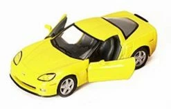 2007 Chevy Corvette Z06, Yellow - Kinsmart 5320D - 1/36 Diecast Car (Brand New, But NOT IN BOX)
