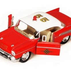 1957 Chevy Bel Air Fire Chief, Red - Kinsmart 5323D - 1/40 Diecast Car (Brand New, But NOT IN BOX)