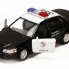 Ford Crown Victoria Police Interceptor, Black - Kinsmart 5327/3D - 1/42 Scale Diecast Model Toy Car