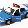 Ford Crown Victoria Police Interceptor, Blue - Kinsmart 5327/3D - 1/42 Scale Diecast Model Toy Car