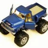 1955 Chevy Stepside Pickup Truck W/ Rubber Big Wheel, Blue - Kinsmart 5330DB - 1/32 Diecast Car