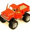 1955 Chevy Stepside Pickup Truck W/ Rubber Big Wheel, Orange - Kinsmart 5330DB - 1/32 Diecast Car