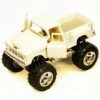 1955 Chevy Stepside Pickup Truck W/ Rubber Big Wheel, White - Kinsmart 5330DB - 1/32 Diecast Car