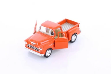 1955 Chevy Stepside Pickup, Orange - Kinsmart 5330WOR - 1/32 Scale Diecast Model Toy Car