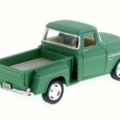 1955 Chevy Stepside Pickup, Matte Green - Kinsmart 5330DM - 1/32 Scale Diecast Model Toy Car