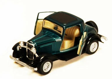 1932 Ford 3-Window Coupe, Green - Kinsmart 5332D - 1/34 Diecast Car (Brand New, But NOT IN BOX)