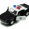 1967 Chevy Camaro Z/28 Police, Black - Kinsmart 5341D - 1/37 Scale Diecast Model Toy Car