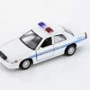 Ford Crown Victoria Police Interceptor, White - Kinsmart 5342D - 1/42 Scale Diecast Car