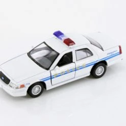 Ford Crown Victoria Police Interceptor, White - Kinsmart 5342D - 1/42 Scale Diecast Car
