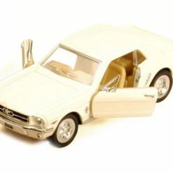 1964 1/2 Ford Mustang, Ivory - Kinsmart 5351D - 1/36 Scale Diecast Car (Brand New, But NOT IN BOX)