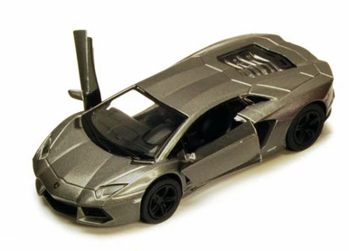 Lamborghini Aventador LP700-4, Gray - Kinsmart 5355D - 1/38 Scale Diecast Model Toy Car