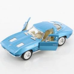 1963 Chevy Corvette Stingray, Blue - Kinsmart 5358WBU - 1/36 Scale Diecast Model Toy Car