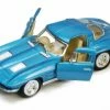 1963 Chevy Corvette Stingray, Blue - Kinsmart 5358D - 1/36 Diecast Car (Brand New, But NOT IN BOX)