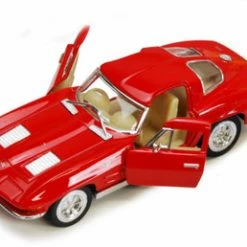 1963 Chevy Corvette Stingray, Red - Kinsmart 5358D - 1/36 Diecast Car (Brand New, But NOT IN BOX)