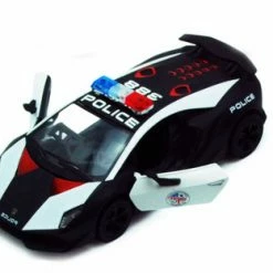 Lamborghini Sesto Elemento Police Car, Black - Kinsmart 5359DP - 1/38 Scale Diecast Model Toy Car