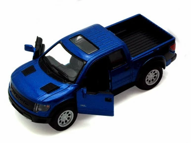 2013 Ford F-150 SVT Raptor SuperCrew Pickup Truck, Blue - Kinsmart 5365D - 1/46 Scale Diecast Model Toy Car (Brand New, But NOT IN BOX)