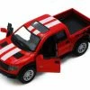 Kinsmart 2013 Ford F-150 SVT Raptor SuperCrew Pickup Truck, Red - 5365DF - 1/46 Scale Diecast Model Toy Car
