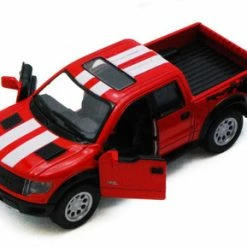 Kinsmart 2013 Ford F-150 SVT Raptor SuperCrew Pickup Truck, Red - 5365DF - 1/46 Scale Diecast Model Toy Car
