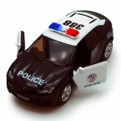 Lamborghini Urus Police Hard Top, Black & White - Kinsmart 5368DP - 1/38 Scale Diecast Model Replica