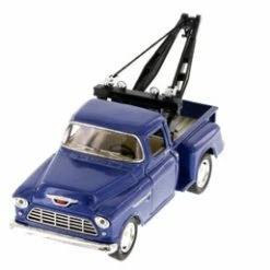 1955 Chevy 3100 Stepside Tow Truck, Blue - Kinsmart 5378D - 1/32 Scale Diecast Model Toy Car