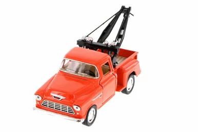 1955 Chevy 3100 Stepside Tow Truck, Orange - Kinsmart 5378D - 1/32 Diecast Car (New, But NO BOX)