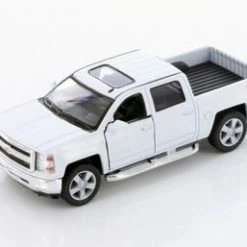 2014 Chevy Silverado, White - Kinsmart 5381DW - 1/46 Scale Diecast Model Toy Car